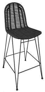 Barhocker Sitzschale Rattan | Sitzhöhe 75 cm, Sitzbreite 40 cm, Sitztiefe 40 cm