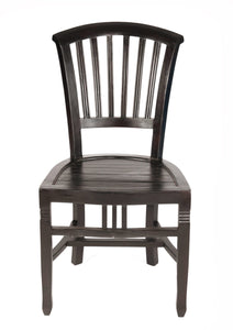 Stuhl Brettsitz | Sitzhöhe 47 cm, Sitzbreite vorne 48, hinten 35 cm, Sitztiefe 44 cm, Beinstärke 4x4 cm, ohne Kissen