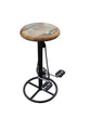 Barhocker  im Fahrradstil | mit Fahrradkette und Pedalen, Sitzhöhe 79 cm, Sitzdurchmesser 36 cm