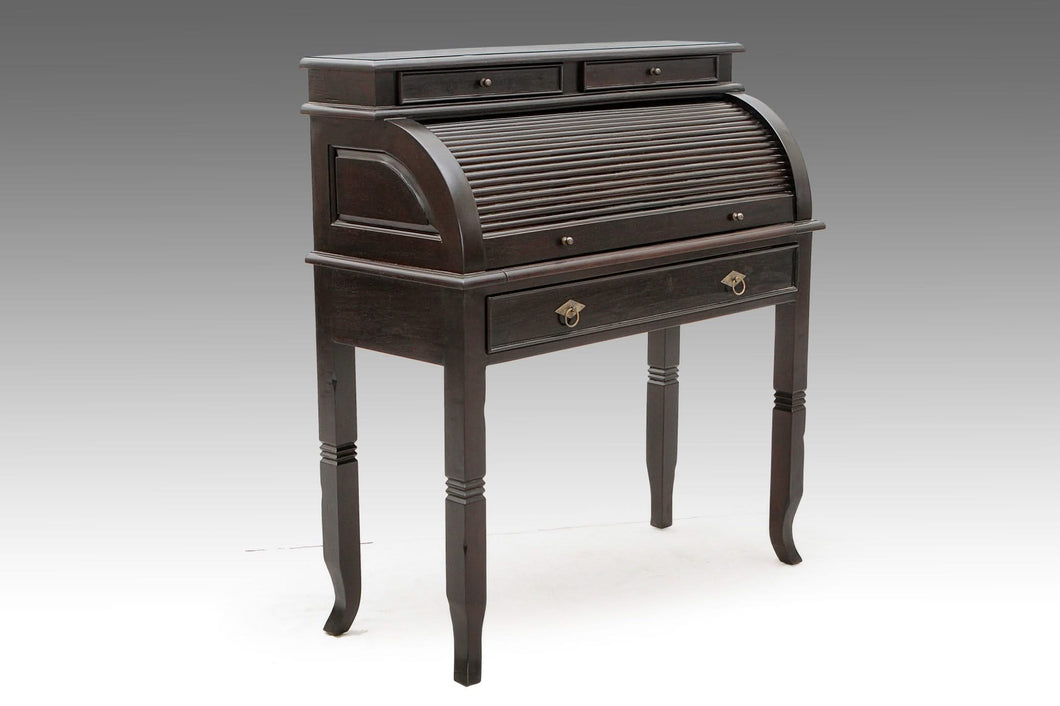 Sekretär 4 Schubladen, 5 kleine Fächer, mit Rollade | Schreibfläche 86x19 cm, ca. 25 cm herausziehbar