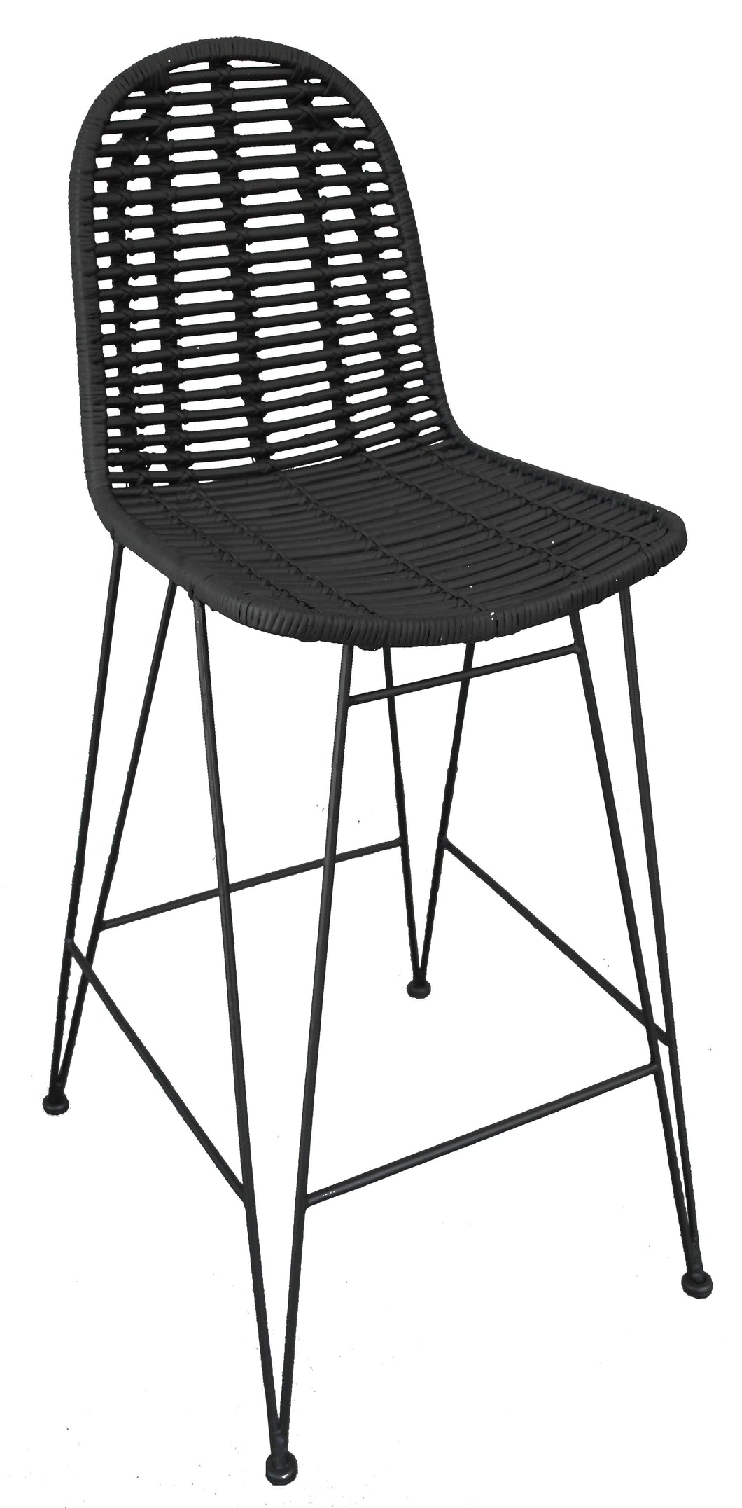 Barhocker  Sitzschale Rattan | Sitzhöhe 75 cm, Sitzbreite 40 cm, Sitztiefe 40 cm
