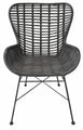 Stuhl  Sitzschale Rattan | Sitzhöhe 41 cm, Sitzbreite vorne 41 cm, hinten 36 cm, Sitztiefe 44 cm, Höhe der Armlehnen 59 cm
