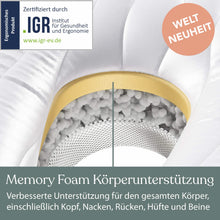 Laden Sie das Bild in den Galerie-Viewer, Komfortkissen VISCO XXL mit Bezug Baumwolle