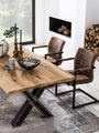 Tischplatte 200x100 cm Wildeiche geölt | Plattenstärke 20 mm auf 40 mm aufgedoppelt, aus durchgehenden Lamellen