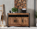 Sideboard 3 Türen, 3 Schubläden | 1 langer und 1 kurzer, loser Boden hinter den Türen, Fachinnenmaße 83x34,5x26 cm und 41,5x34,5x26 cm, Schubladeninnenmaße 35x31,5x11 cm