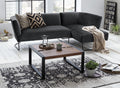 Couchtisch 80x80 cm  mit Kufengestell | Gebeizt und lackiert