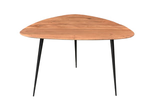 Couchtisch 86 x 80 cm  3 Beine, Platte dreieckig, mit abgerundeten Ecken | dreibeiniges Gestell