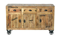 Sideboard  3 Schubladen, 3 Türen | auf Rollen
