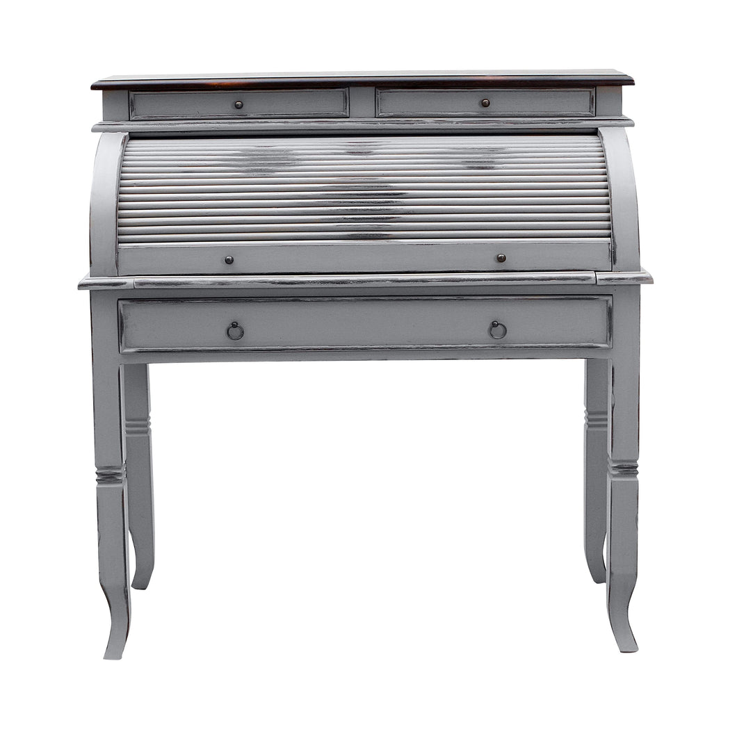 Sekretär  4 Schubladen, 5 kleine Fächer, mit Rollade | Schreibfläche 86x19 cm, Höhe des Gesamtbereichs hinter Rollade 19,5 cm