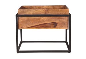 Couchtisch  mit Stauraum | abnehmbares Tablett, Innenmaß des Tabletts 52x52x5 cm, Innenmaß des Stauraums 52x52x13,5 cm