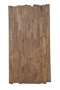 Tisch 160x90 cm  Platte recyceltes Teak, Gestell antikbraun | Plattenstärke aufgedoppelt auf 50 mm, Rechteckrohre 8x4 cm