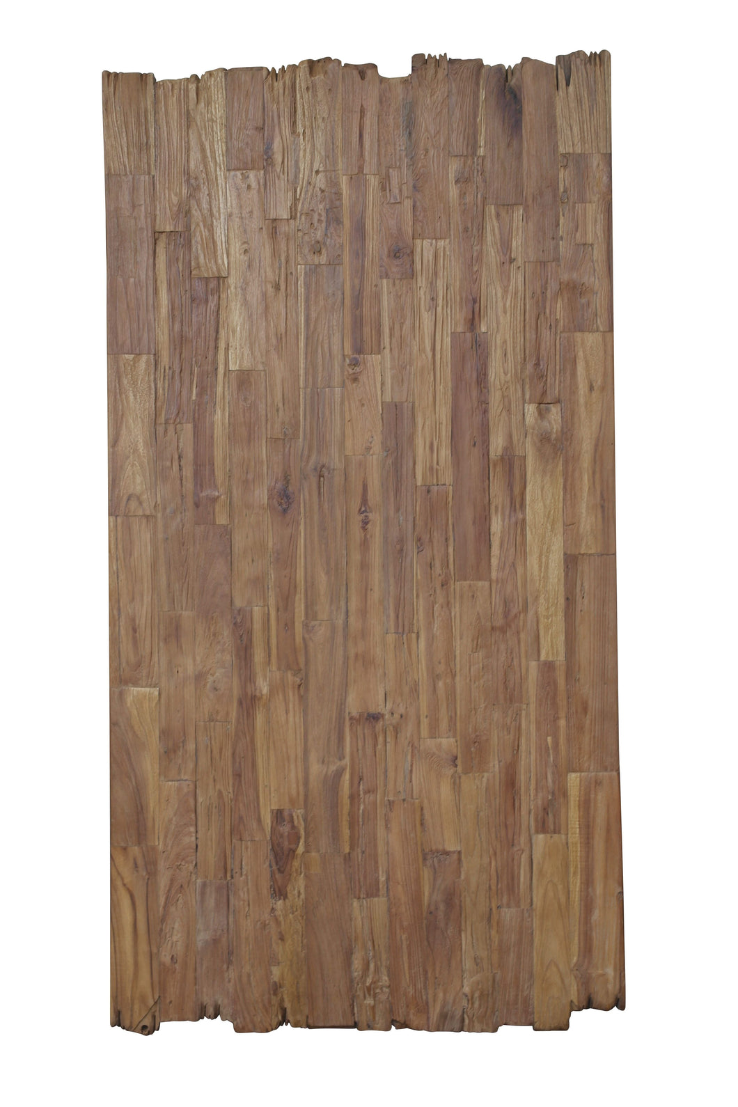 Tisch 160x90 cm  Platte recyceltes Teak, Gestell antikbraun | Plattenstärke aufgedoppelt auf 50 mm, Rechteckrohre 8x4 cm