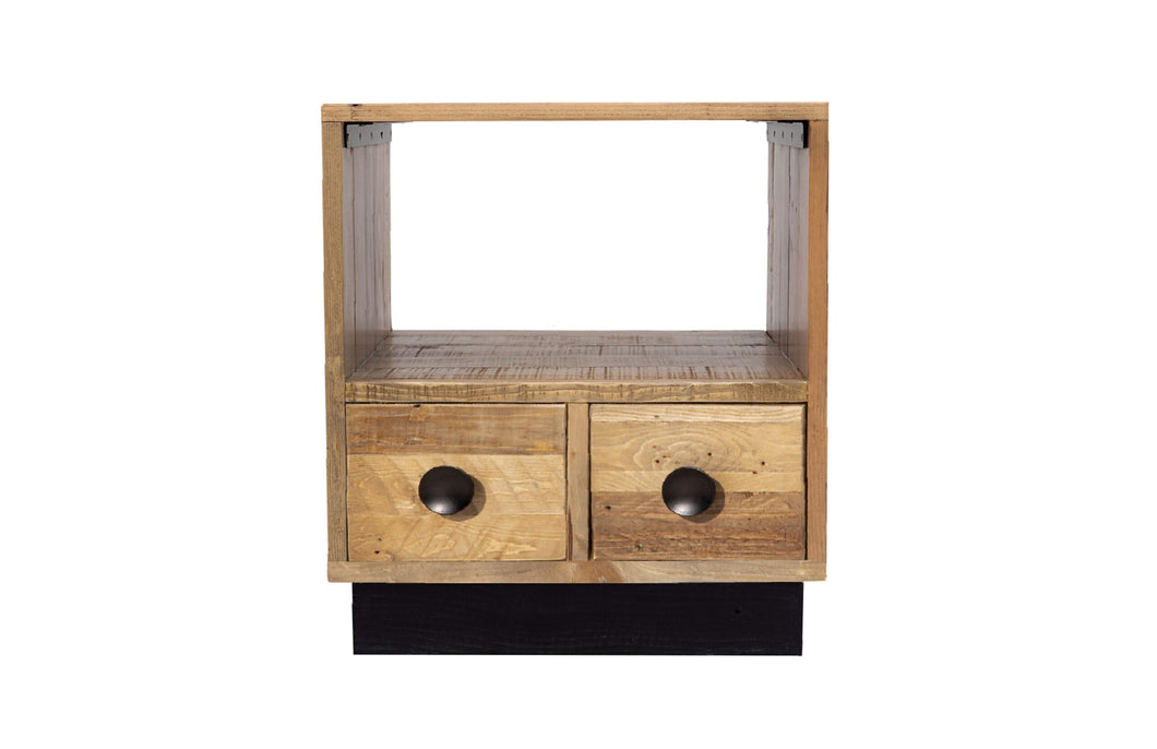 Nachtkommode  2 Schubladen, 1 offenes Fach | Fachmaß 41x25x45 cm