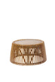 Tom Tailor Beistelltisch  T-Rattan Side Table Large, mit Teakholz-Platte | konisch geformt, oben 59 cm Durchmesser, TOM TAILOR Metallring seitlich