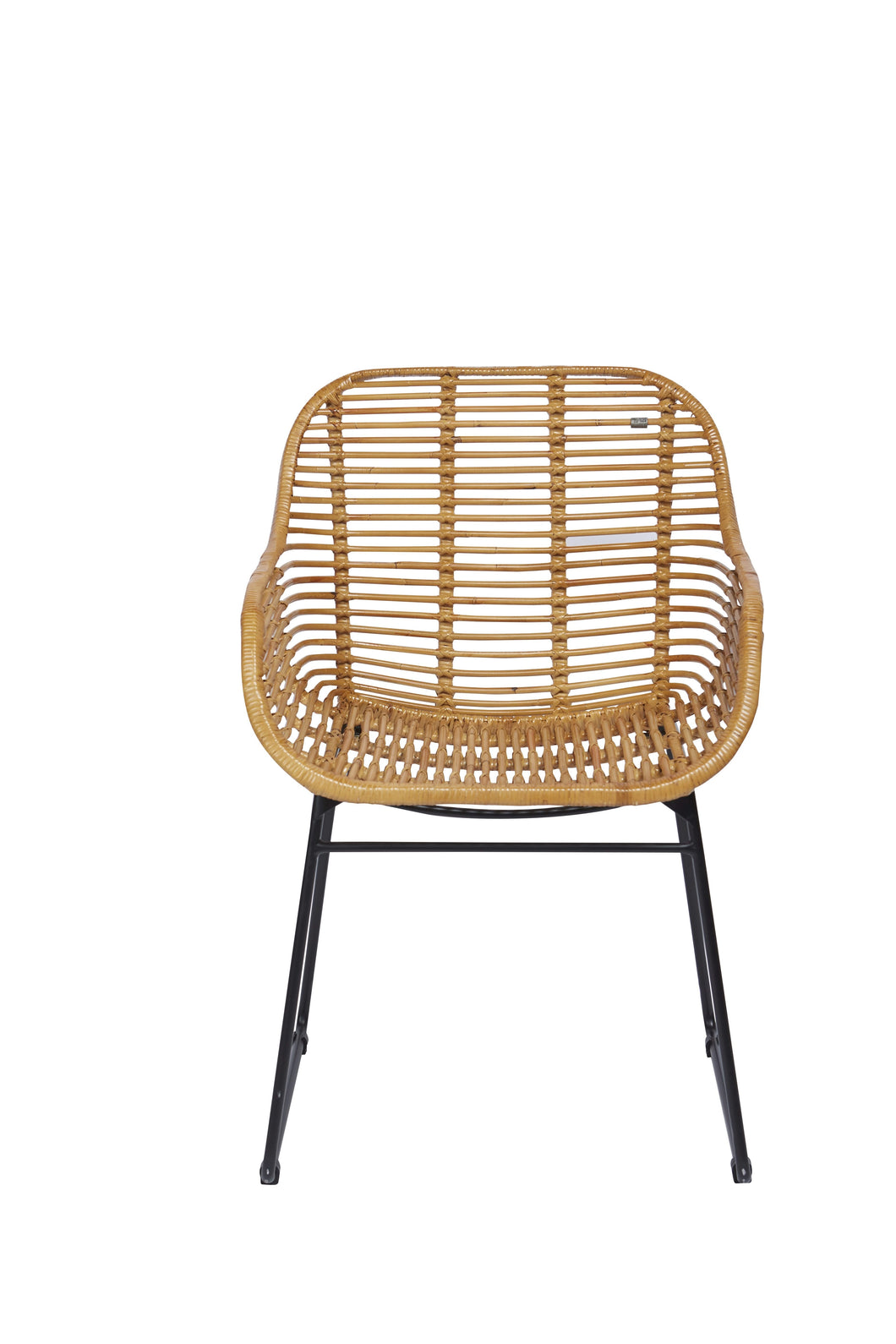 Tom Tailor Armlehnstuhl, 2er-Set  T-Rattan Dining Chair, mit Kufengestell | TOM TAILOR Metallring oben rechts. Sitzhöhe 46 cm, Sitzbreite 45 cm, Sitztiefe 46 cm, Armlehnhöhe 66 cm