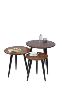 Tom Tailor Beistelltisch T-Wood Table High | Plattenstärke 25 mm, angeschrägte Kante, schweizer Kante, eingelassener großer TOM TAILOR Metallknopf