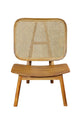 Stuhl mit Rattan-Geflecht | Sitzhöhe 40 cm, Sitztiefe 47 cm, Sitzbreite 64 cm