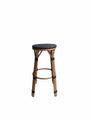 Barhocker  Rattan-Optik | wetterfest, Sitzdurchmesser 36,5 cm, UV-beständig, stapelbar (5 Stück), belastbar bis 120 kg