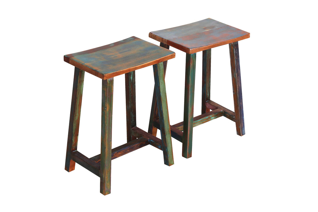 Klapptisch mit 2 Hockern zum Wandschrank zusammenklappbar, innen 7 Fächer | Maße des Hockers 36x25,5x50 cm, Höhe des Tischs 77 cm, Fachmaße 27,5x23x18 cm und 55x23x18 cm