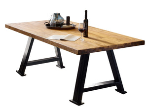 Tisch 220x100 cm, recyceltes Teak mit A-Gestell