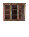 Schrankaufsatz 3 Türen mit Glaseinsatz | passend für Sideboard 09103-98