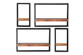Wandregal-Set, 4-teilig 2 schmale und 2 breite Wandregale | Maße der Einzelregale: 2 x 20x25x35 cm und 2 x 50x25x35 cm