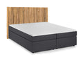 Boxspringbett mit Kopfteil aus Ästen 2 Boxen, 2 Matratzen, 1 Topper, Liegefläche 180x200 cm