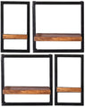 Wandregal-Set, 4-teilig 2 große und 2 kleine Wandregale | Maße der Einzelregale: 2 x 20x25x35 cm 2 x 35x25x35 cm