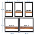 Wandregal-Set, 5-teilig 3 schmale und 2 breite Wandregale | Maße der Einzelregale: 3 x 20x25x35 cm, 2 x 35x25x35 cm