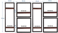 Wandregal-Set, 6-teilig 2 hohe und 4 niedrige Wandregale | Maße der Einzelregale: 2 x 25x25x75cm, 4 x 35x25x35 cm