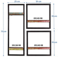 Wandregal-Set, 3-teilig 2 niedrige und 1 hohes Wandregal | Maße der Einzelregale: 1 x 25x25x75 cm, 2x 35x25x35 cm