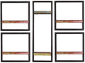 Wandregal-Set, 5-teilig 4 niedrige und 1 hohes Wandregal | Maße der Einzelregale: 4 x 35x25x35 cm, 1 x 25x25x75 cm