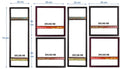 Wandregal-Set, 6-teilig 2 hohe und 4 niedrige Wandregale | Maße der Einzelregale: 2 x 25x25x75 cm, 4 x 35x25x35 cm