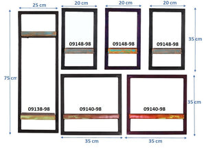 Wandregal-Set, 6-teilig 3 schmale, 2 breite und 1 hohes Wandregal | Maße der Einzelregale: 1 x 25x25x75 cm, 3 x 20x25x35 cm, 2 x 35x25x35 cm