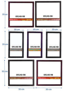 Wandregal-Set, 7-teilig 3 schmale und 4 hohe Wandregale | Maße der Einzelregale: 4 x 35x25x35 cm, 3 x 20x25x35 cm