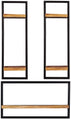 Wandregal-Set, 3-teilig 2 hohe und 1 niedriges Wandregal | Maße der Einzelregale: 2 x 20x25x35cm, 2 x 35x25x35cm