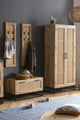 Dielen-Set 1 Schuhschrank, 2 Garderobenpaneele, 1 Kleiderschrank | Schuhschrank 84,5x40x48 cm für ca. 6 paar Schuhe, Garderobenpaneel 35x8x110 cm, 4 Haken, Schrank 80x40x180 cm