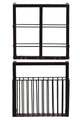Wandregal-Set, 2-teilig 1 Korb, Halterung für 2 Flaschen und 3 Gläser | 1x horizontales Weinregal für 2 Flaschen 35x15x35 cm, 1x Wandregal mit Korkenfang 35x15x35 cm, Metallstärke 2x2 cm