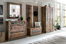 Laden Sie das Bild in den Galerie-Viewer, Dielen-Set 1 großer Schuhschrank, 1 kleiner Schuhschrank, 2 Garderobenpaneele, 1 Spiegel, 1 Schrank