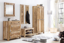 Laden Sie das Bild in den Galerie-Viewer, Dielen-Set 1 großer Schuhschrank, 1 kleiner Schuhschrank, 2 Garderobenpaneele, 1 Spiegel, 1 Schrank