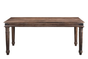 Tisch 180x90 cm  mit Eisenbeschlägen und gedrechselten Beinen | -