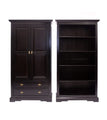 Aktenschrank 2 Türen, 2 Schubladen, 3 verstellbare Böden, mit Wechselprofilen | 3 Böden, Fachmaße 80x36x27-33 cm, Schubladeninnenmaße 67x31,2x14,5 cm,
