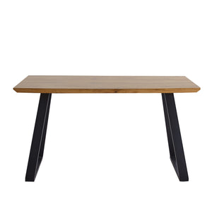 Tisch 140x80 cm mit sich verjüngendem Kufengestell | Plattenstärke 40 mm