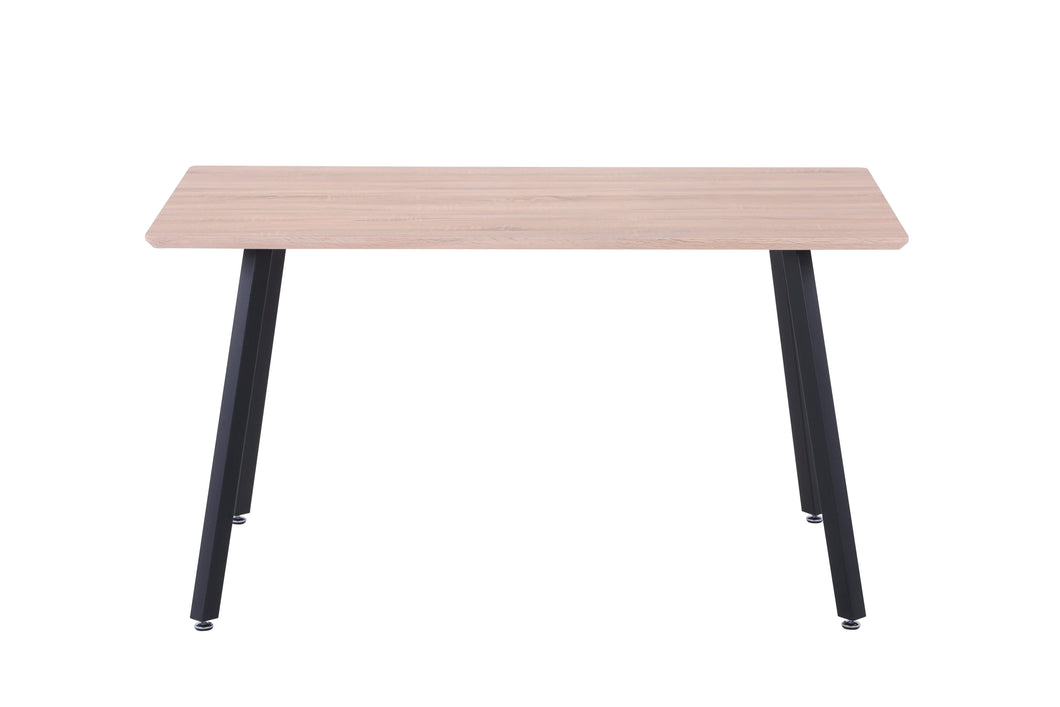 Tisch 140x80 cm  4 Beine | Plattenstärke 25 mm, Beine 4 cm rund, Abstand zwischen den Beinen: lange Seite 127 cm, kurze Seite 79 cm
