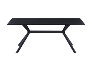 Tisch 180x90 cm Plattenstärke 20 mm | Plattenstärke 20 mm, Beine 5x2,5 cm, Mittelstrebe 5x4 cm, Höhe bis zur Mittelstrebe 43,5 cm, Abstand zwischen den Beinen: lange Seite 148 cm, kurze Seite 96 cm