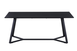Tisch 180x90 cm MDF Tischplatte mit Metallgestell | Plattenstärke 20 mm, Gestell 6x2 cm, Außenmaße des Gestells 161x75 cm