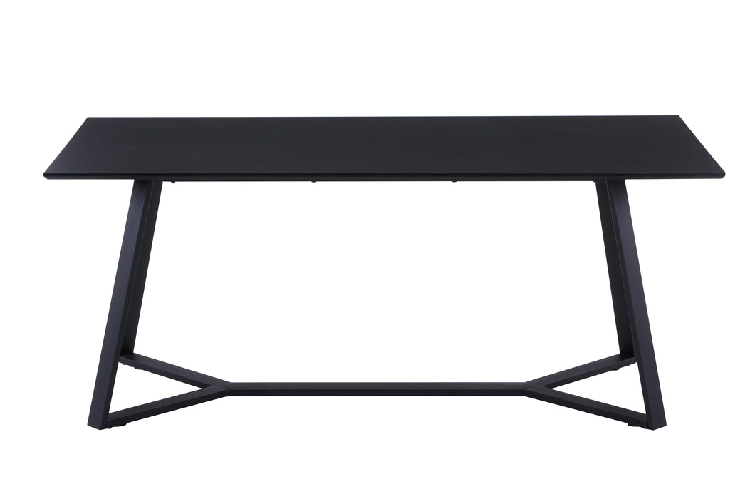 Tisch 180x90 cm MDF Tischplatte mit Metallgestell | Plattenstärke 20 mm, Gestell 6x2 cm, Außenmaße des Gestells 161x75 cm