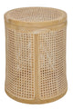Korb rund, aus Rattan | aus Rattan mit Rahmen aus Teak, abnehmbarer Deckel
