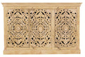 Sideboard 3 Türen | je 1 fester Boden hinter den Türen, Maße der Fächer links 83x33x33 cm, rechts 43,5x33x33 cm, Höhe des Sockels 8 cm