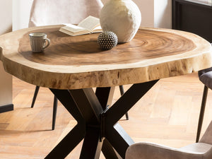 Tischplatte Ø 100 cm | Plattenstärke 80 mm, klar lackiert
